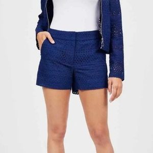 Laundry By Shelli Segal Navy Women's Eyelet Shorts Size 8